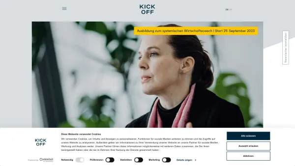 Website Screenshot: KICK OFF Management Consulting GmbH - KICKOFF - a new mark - Date: 2023-06-23 12:04:48