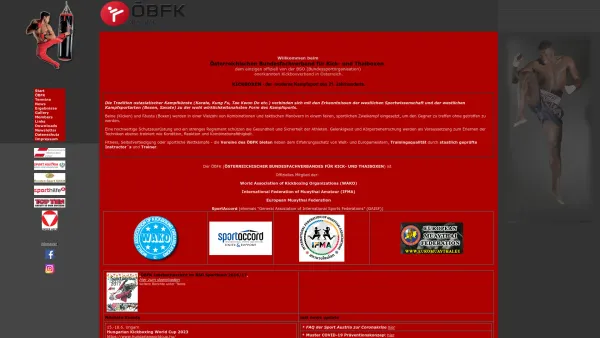 Website Screenshot: Kärntner Landesfachverband für Kickboxen - ÖBFK - Kickboxen in Österreich - Date: 2023-06-23 12:04:48