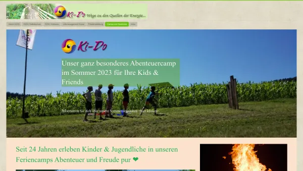 Website Screenshot: KI-DO SELBSTSCHUTZ & LIFEMANAGEMENT - Ki-Do Sommercamp - Date: 2023-06-14 16:36:42