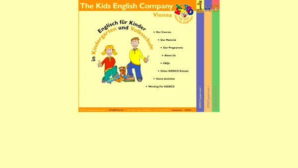 Website Screenshot: KidsCo Englisch für Kinder ab 3 Jahren. We make English fun!!!!! - KIDSCO - The Kids English Company - Englisch im Kindergarten und in der Volksschule - Date: 2023-06-23 12:04:48