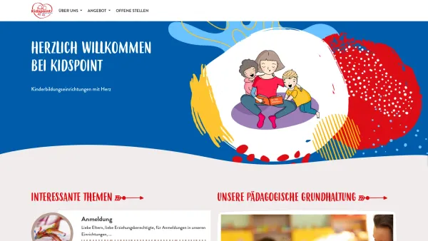 Website Screenshot: Kidspoint GmbH Gesellschaft für die Betreuung von Kinderfreunde Niederösterreich Niederösterreich Kinderbetreuung - Herzlich Willkommen bei Kidspoint - Kidspoint - Date: 2023-06-23 12:04:48