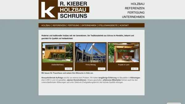 Website Screenshot: Richard Kieber Holzbau Der Dirigent v1.0 - Holzbau - Holzbau Kieber - Date: 2023-06-23 12:04:48