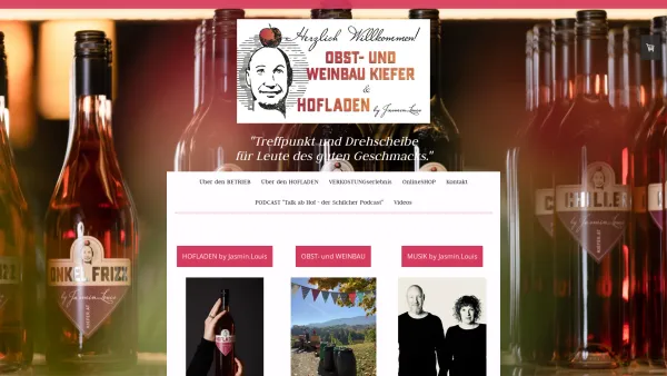 Website Screenshot: Obstbau und Edelbrände
Alois Kiefer jun. - Hofladen by Jasmin.Louis - Obst- und Weinbau Kiefer - Date: 2023-06-23 12:04:48