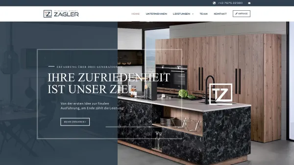 Website Screenshot: Tischlerei Kienast Ges.m.b.H.& Co.KG - Tischlerei Zagler | - Tischler - Möbelbau - Küchen - Gastronomieeinrichtung - Date: 2023-06-23 12:04:48