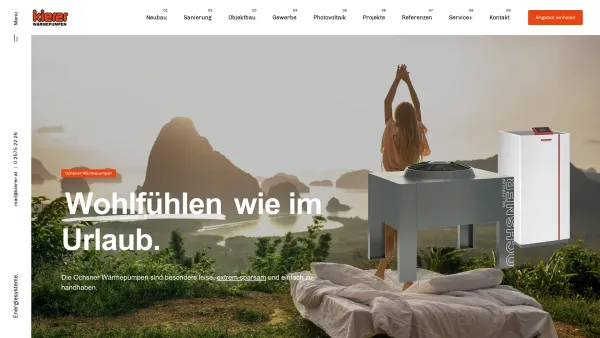 Website Screenshot: Kierer Gesellschaft Neue Seite 1 - Kierer – Wir installieren Behaglichkeit - Date: 2023-06-23 12:04:49