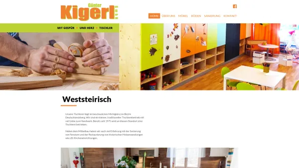 Website Screenshot: Günter Kigerl GmbH Tischlerei - Home - Tischlerei Kigerl - Date: 2023-06-23 12:04:49