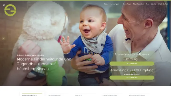 Website Screenshot: Kinderarzt Dr. Gerhard Grässl - Kinderarzt - Innsbruck (Land) - Date: 2023-06-23 12:04:51