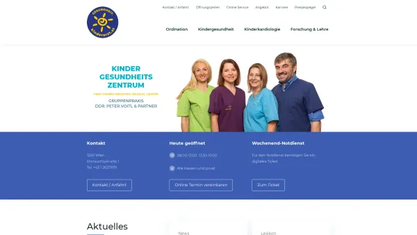Website Screenshot: Kinderarzt DDr. Peter Voitl - Kinderarzt 1220 Wien - Gruppenpraxis DDr. Peter Voitl - Date: 2023-06-23 12:04:51