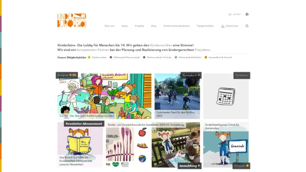 Website Screenshot: Kinder Kinderbüro Jugend Hilfe Unterhaltung Graz Kinderzeitung Kinderechte Spiel Spass - Kinderbüro | Die Lobby für Menschen bis 14 - Date: 2023-06-23 12:04:51