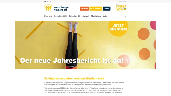 Website Screenshot: Vorarlberger Kinderdorf - Willkommen — Vorarlberger Kinderdorf - Date: 2023-06-23 12:04:51