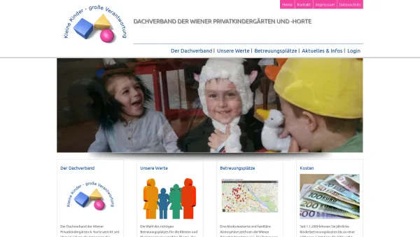 Website Screenshot: Happy Child DV d. Wiener Privatkindergärten -horte - Dachverband der Wiener Privatkindergärten und -horte - Date: 2023-06-23 12:04:51