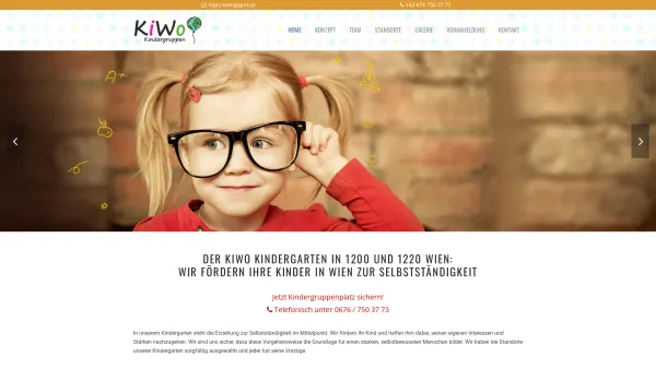 Website Screenshot: Kindergruppe KiWo - Wir sind Ihr Kindergarten | Kindergruppe KiWo in 1220 und 1200 Wien - Date: 2023-06-26 10:26:30
