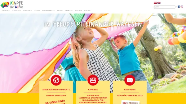 Website Screenshot: Kinder Wien KIWI - kinderinwien.at: Startseite - Date: 2023-06-23 12:04:51