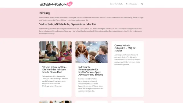 Website Screenshot: www.kinderkurse.at - Thema Bildung im eltern-fourm.at | Alles über Schulen, Aus- und Weiterbildung, lernen, Nachhilfe - Date: 2023-06-23 12:04:51