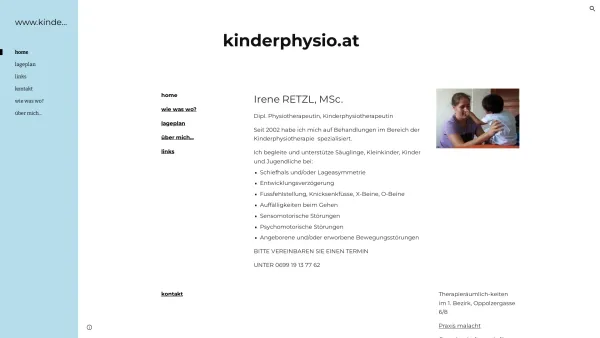 Website Screenshot: kinderphysio - www.kinderphysio.at - Date: 2023-06-23 12:04:51