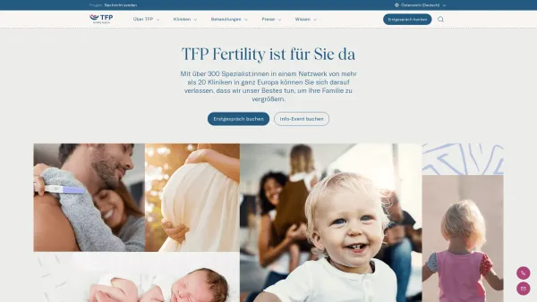Website Screenshot: kinderwunschklinik.at Dr. Leonhard Loimer Wels/Österreich - TFP Fertility ist für Sie da - Date: 2023-06-23 12:04:51