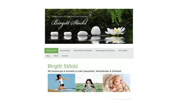 Website Screenshot: kinesiologie und ganzheitskosmetik - Home - Kinesiologie & ganzheitliche Kosmetik - birgitt-stoeckl - Date: 2023-06-23 12:04:51