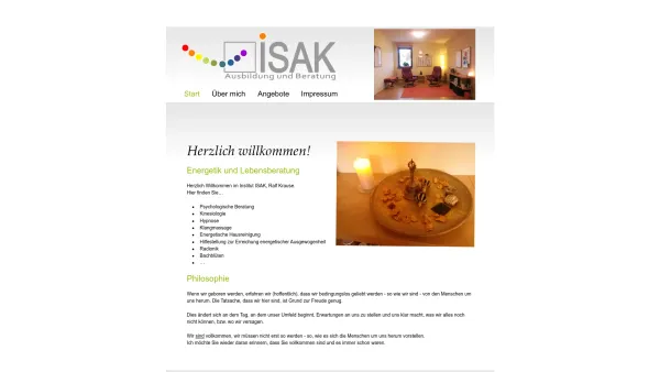 Website Screenshot: ISAK, Ralf Krause - ISAK - Ausbildung Kinesiologie Österreich, Tirol, Beratung und Ausbildung in Baumkirchen - Date: 2023-06-23 12:04:51