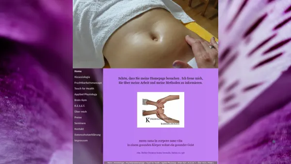 Website Screenshot: Kinesiologiestudio Barbara Schatz - Kinesiologiestudio - Date: 2023-06-14 10:41:12