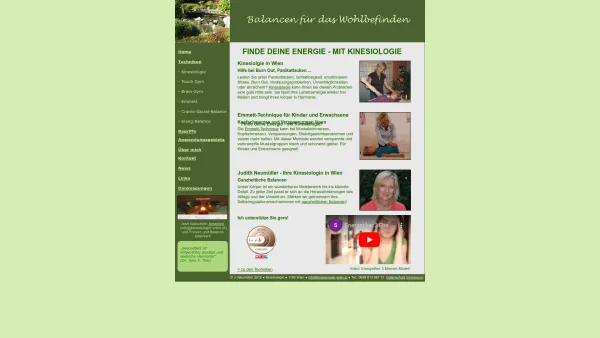 Website Screenshot: Neumüller kinesiologin-wien - Kinesiologie Wien | Kinesiologin | Stress abbauen | Muskelschmerzen lindern - Date: 2023-06-23 12:04:51