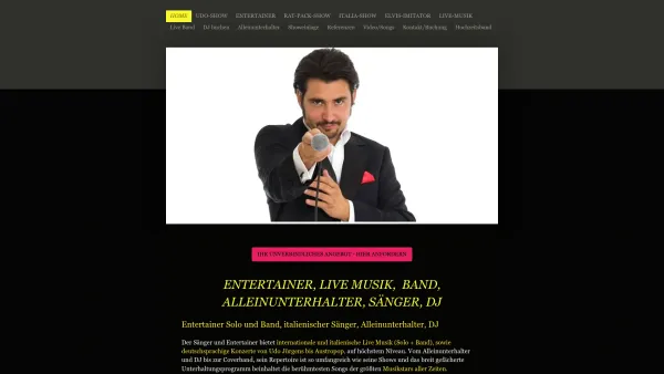 Website Screenshot: Entertainer King-Grace - Entertainer internationale & italienische Livemusik Solo+Band - Date: 2023-06-26 10:26:30