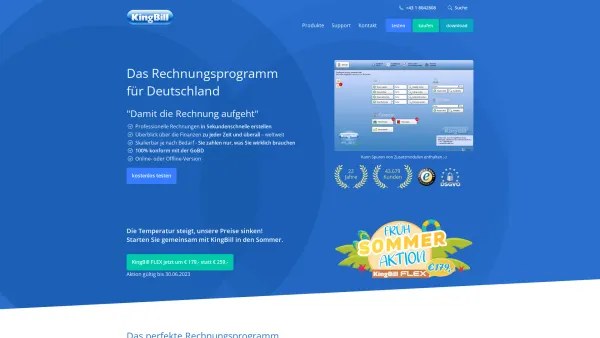 Website Screenshot: KingBill GmbH - ? Das einfache Rechnungsprogramm KingBill für Deutschland - Date: 2023-06-15 16:02:34
