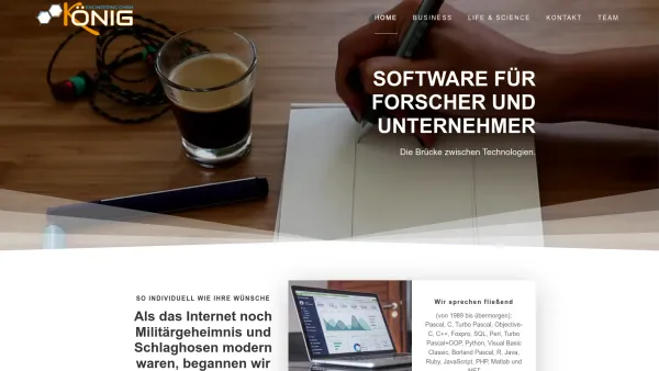 Website Screenshot: König Engineering - König Engineering GmbH – Software für Forscher und Unternehmer - Date: 2023-06-23 12:04:54