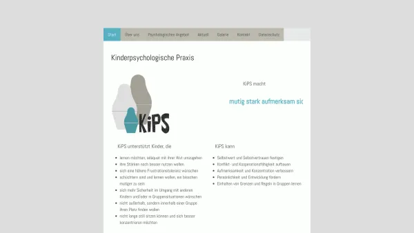 Website Screenshot: KIPS Kinderpsychologische Praxis - Kinderpsychologie, Praxis, Burgenland - kips-bglds Webseite! - Date: 2023-06-23 12:04:54