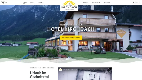 Website Screenshot: Georg kirchdach.com All about kirchdach.com - Start - Hotel Kirchdach *** | Gschnitz | Wipptal - Date: 2023-06-23 12:04:54