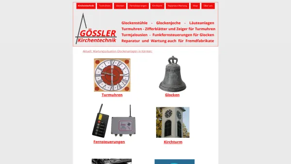 Website Screenshot: Gößler Kirchentechnik - Kirchentechnik, Kirchturmtechnik - Date: 2023-06-14 10:46:43