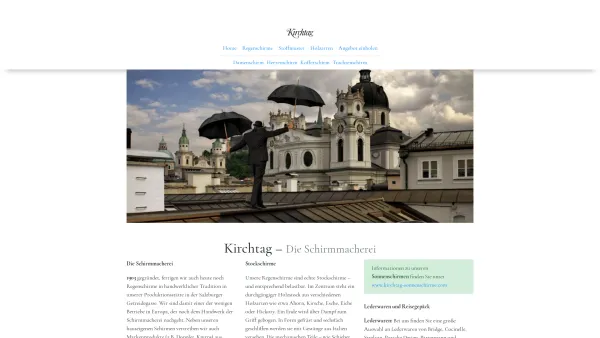 Website Screenshot: Schirmspezialgeschäft Alois Kirchtag Salzburg Hallein - Kirchtag – Regenschirme - Date: 2023-06-23 12:04:54