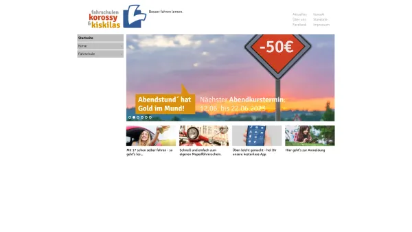 Website Screenshot: Fahrschule Korossy WEIZ - Fahrschulen Korossy – Kiskilas GmbH - Date: 2023-06-23 12:04:54