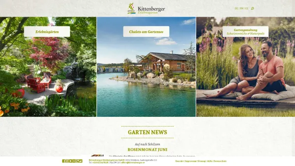 Website Screenshot: Kittenberger Erlebnisgärten GmbH - Kittenberger Erlebnisgärten - Gartengestaltung & Ausflugsziel - Date: 2023-06-15 16:02:34
