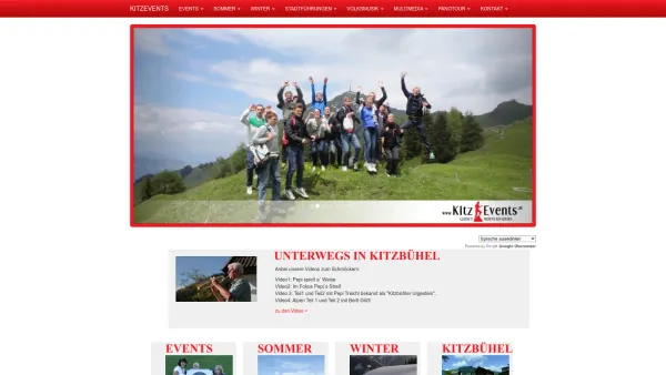 Website Screenshot: Kitz-Events.at Sommer u. Winter Wanderungen Stadtführung Volksmusik Events - Kitzevents Pepi Treichl - Date: 2023-06-23 12:04:57