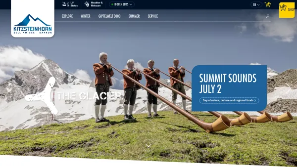 Website Screenshot: Gletscherbahnen Kaprun AG - Kitzsteinhorn: Glacier ski & sightseeing in Kaprun, Austria - Kitzsteinhorn - Date: 2023-06-23 12:04:57