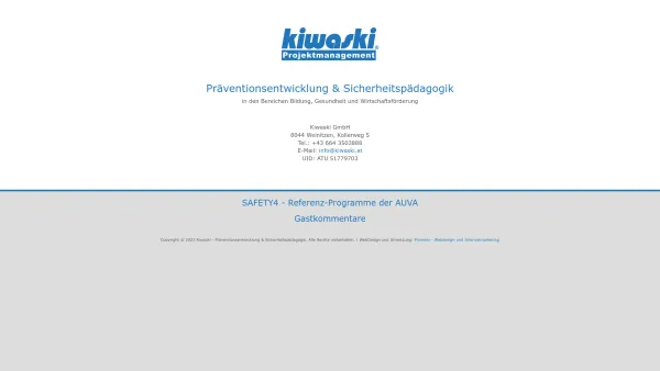 Website Screenshot: KIWASKI Promotion & Merchandising GmbH - Home - Date: 2023-06-14 10:41:12