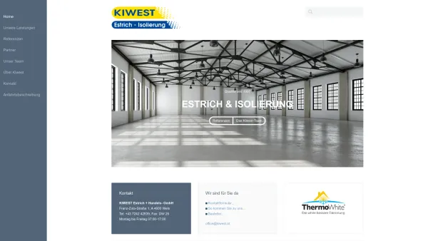 Website Screenshot: KIWEST Estrich Herzlichbei - Home - Kiwest, Estrich & Isolierung - Date: 2023-06-14 10:41:12