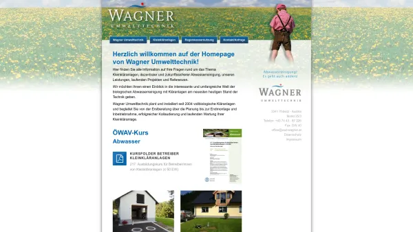 Website Screenshot: Wagner Umwelttechnik - Wagner Umwelttechnik | Kläranlagen Wagner - Date: 2023-06-23 12:04:57