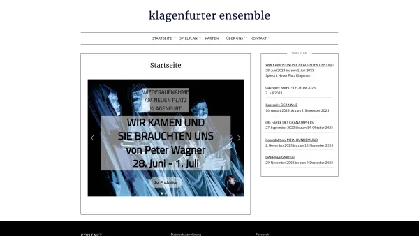 Website Screenshot: klagenfurter ensemble - k.e. theater - klagenfurter ensemble - Date: 2023-06-23 12:04:57