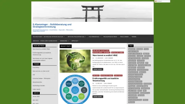 Website Screenshot: Zstyle Klamminger PersonalCoaching - D. Klamminger Politikberatung und Strategieentwicklung - Date: 2023-06-23 12:04:57