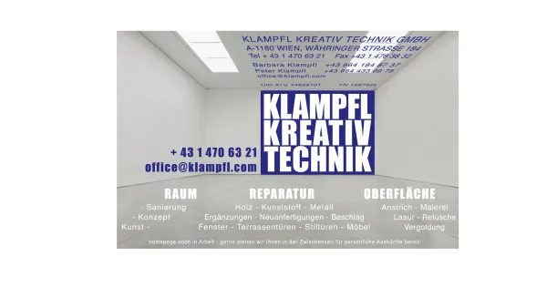 Website Screenshot: klampfl kreativ gmbh und klampfl gmbh - Klampfl Kreativ Technik - Date: 2023-06-23 12:04:57