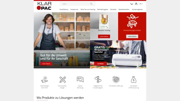 Website Screenshot: Klarpac.at Herzlich - KlarPac - Date: 2023-06-14 10:41:12