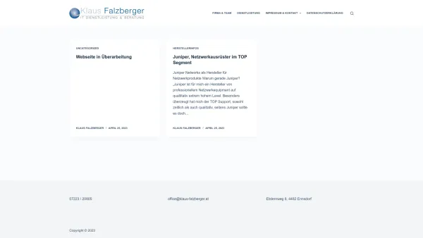 Website Screenshot: Klaus Falzberger IT Dienstleistung & Beratung - Klaus Falzberger IT - Date: 2023-06-23 12:04:57