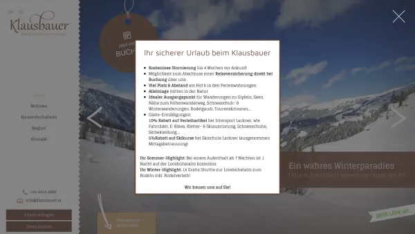 Website Screenshot: Klausbauer Großarltal Urlaub am Bauernhof - Urlaub am Bauernhof in Großarl, Salzburger Land - Date: 2023-06-23 12:04:57