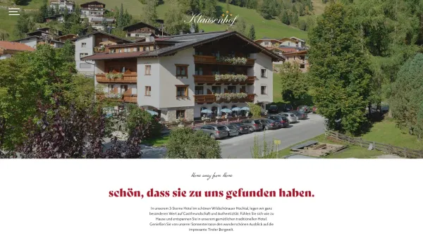 Website Screenshot: Hotel & Pension Klausenhof Hopfgarten Wildschönau - Klausenhof – Eine weitere WordPress-Website - Date: 2023-06-23 12:04:57