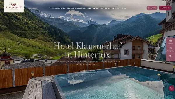 Website Screenshot: Beim Hesser - Hotel in Hintertux near the glacier cable car - 4* Hotel Klausnerhof - Date: 2023-06-14 10:37:04