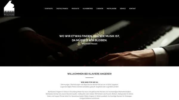 Website Screenshot: Walter Angerer klavierbaumeister - Home - Date: 2023-06-23 12:04:57