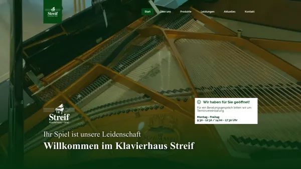 Website Screenshot: Klavierhaus Streif Graz - Klavierhaus Streif - Tradition seit 1906 - Date: 2023-06-14 10:41:12
