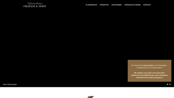 Website Screenshot: Klavier Harmonium Etablissement und Leihanstalt Albert Fiedler motion networkx eventmanagement - Klaviere, Pianos, Reparaturen, Stimmung - Klavierhaus Fiedler - Graz - Österreich - Date: 2023-06-23 12:04:57