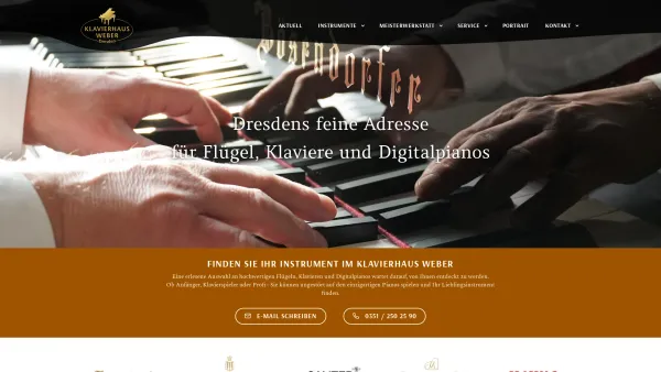 Website Screenshot: Klavierhaus Weber - Flügel / Klaviere / Digitalpianos - Klavierhaus Weber - Date: 2023-06-23 12:04:57